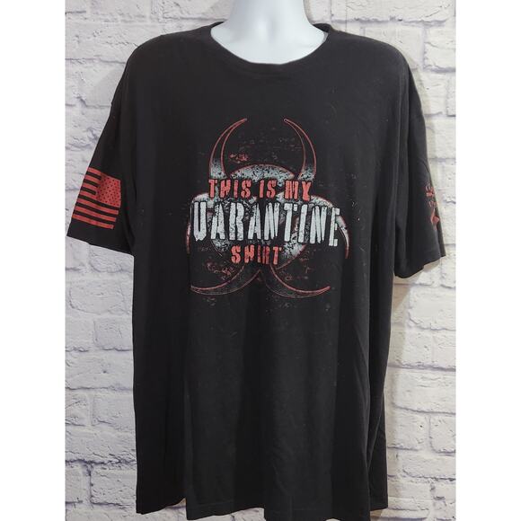 Grunt Style Black Red This Is My Quarantine Shirt Graphic Shirt XXXL Lightweight - Picture 2 of 5